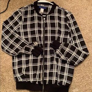 Checkered zip up